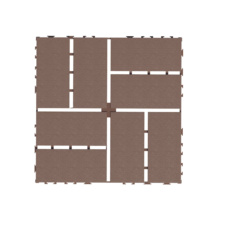 Plastic Interlocking Deck Tiles,44 Pack Patio Deck Tiles,12"x12" Square Waterproof Outdoor All Weather Use, Patio Decking Tiles