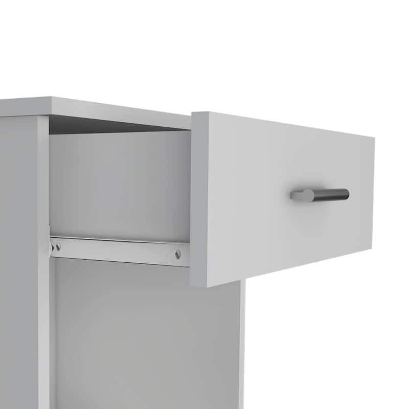 Nightstand 21"H,One Drawer,Low Shelf,Superior Top,for Bedroom,Closet,Entryway,College Dorm