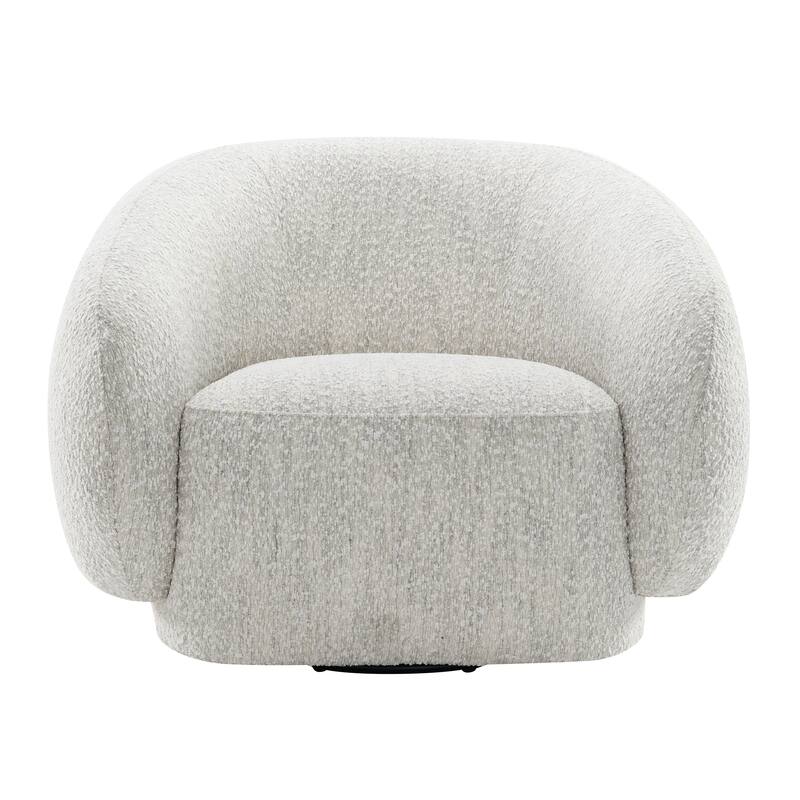 Furniture of America Erynn Modern 42-inch Boucle Swivel Accent Chair