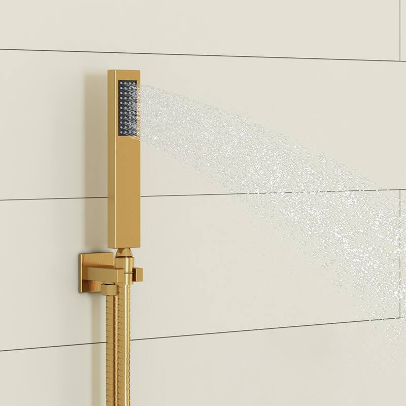 CASAINC Integrated 10 Inch Wall Mouted Shower Head 2 Function with Pressure Balancing Valve CUPC Certified