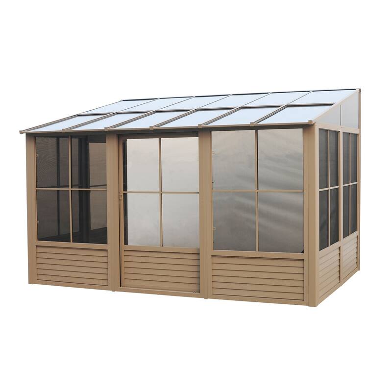 Florence - Wall Mounted Solarium 8x16 Polycarbonate roof
