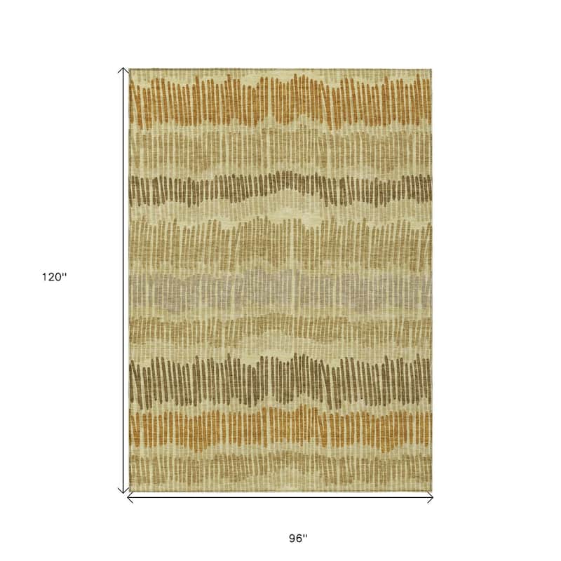 HomeRoots Striped Transitional Rectangle Outdoor Rug