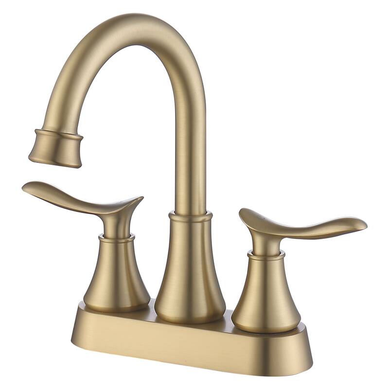 2 Handle 360 Degree Swivel Bathroom Vanity Sink Faucet with Pop Up Drain and Supply Hose, Aerator, Anti Scratch, Anti Rust