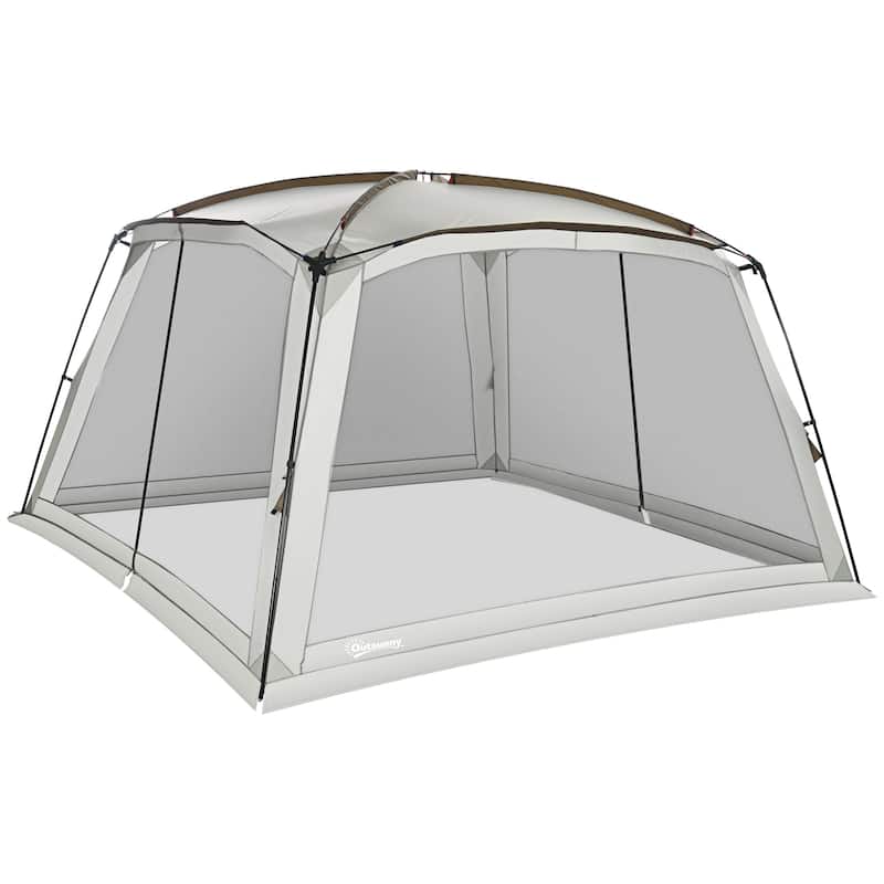 Outsunny 12' x 12' Screen House Room, UV50+ Screen Tent with 2 Doors and Carry Bag, Easy Setup