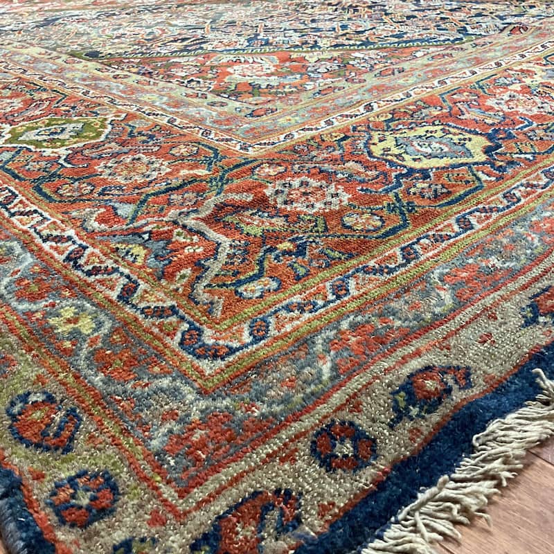 HERAT ORIENTAL Antique 1860s Malayer Wool Rug - 13' x 15'10"