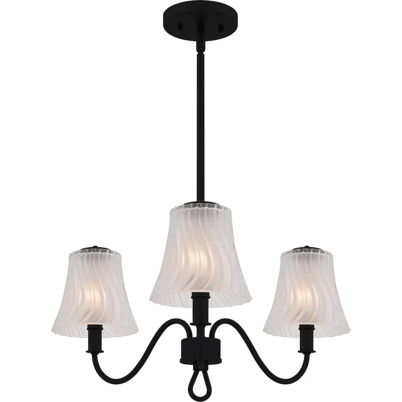 McKinney 3-Light Matte Black Chandelier