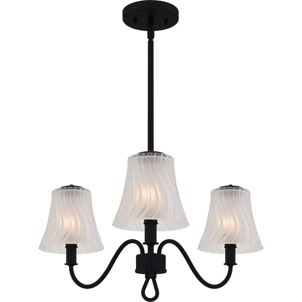 McKinney 3-Light Matte Black Chandelier