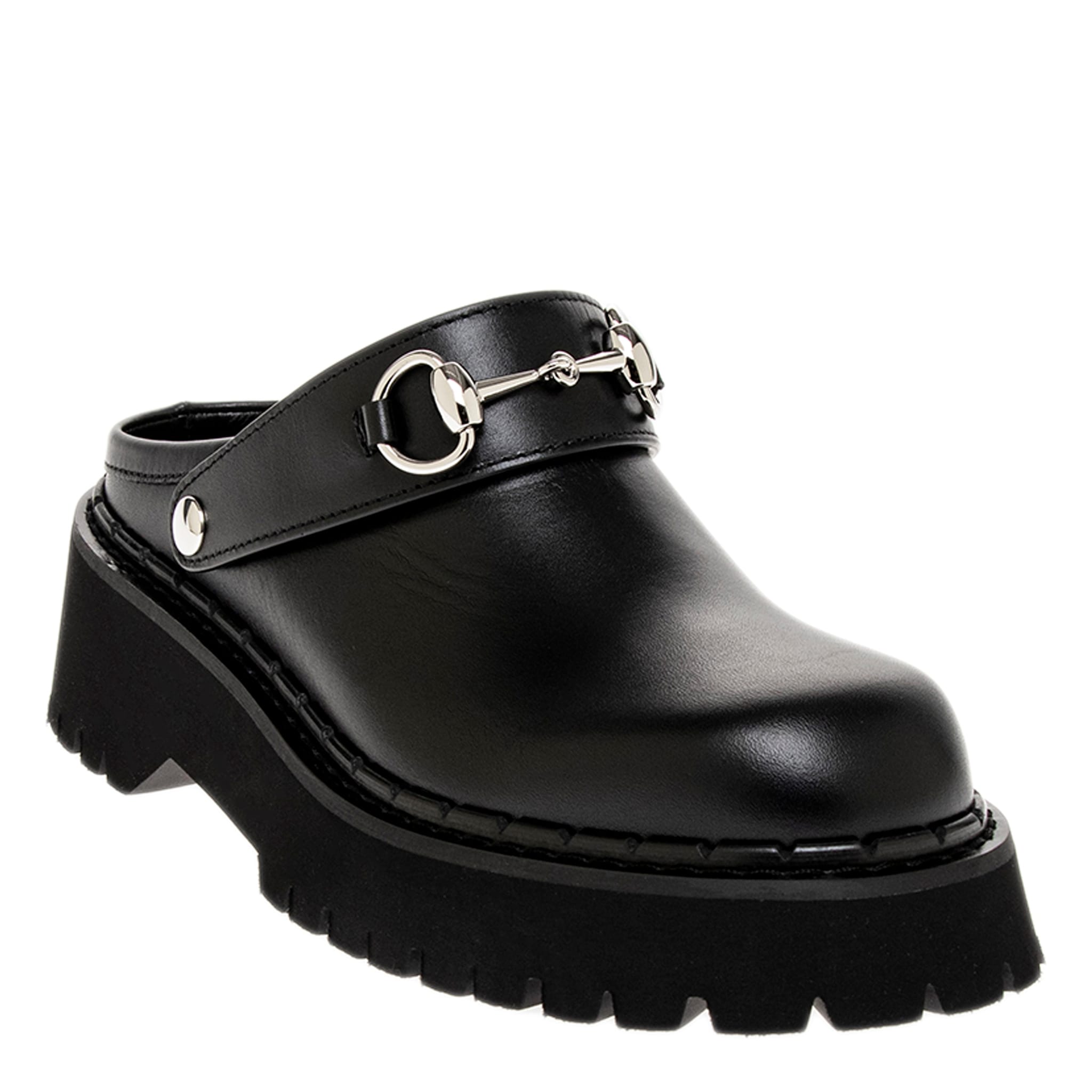 Prada Brushed Leather Mules - Overstock - 43442239