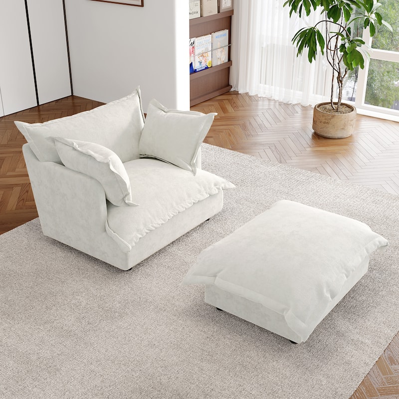 Double Layer Cushion Comfy Cloud Modular Sectional Sofa Set