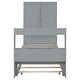 preview thumbnail 17 of 32, Twin Size Platform Bed with Storage Headboard, Footboard, and Pull-Out Trundle