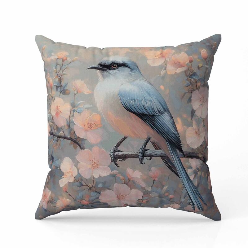 Floral Guest Indoor/Outdoor Reversible Throw Pillow Teal and Pink