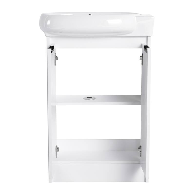 BNK 23'' Bathroom Vanity with Sink, Freestanding Bathroom Vanity with Soft Close Doors & Shelf ﻿
