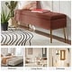 preview thumbnail 62 of 137, HULALA HOME Neptunus Modern 45.5" W Velvet Bedroom Storage Bench for End of Bed with Nailhead Trim