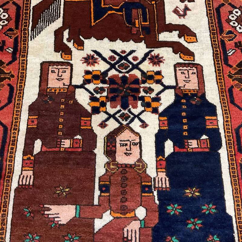 HERAT ORIENTAL Handmade Balouchi Wool Rug - 3'8" x 6'2"