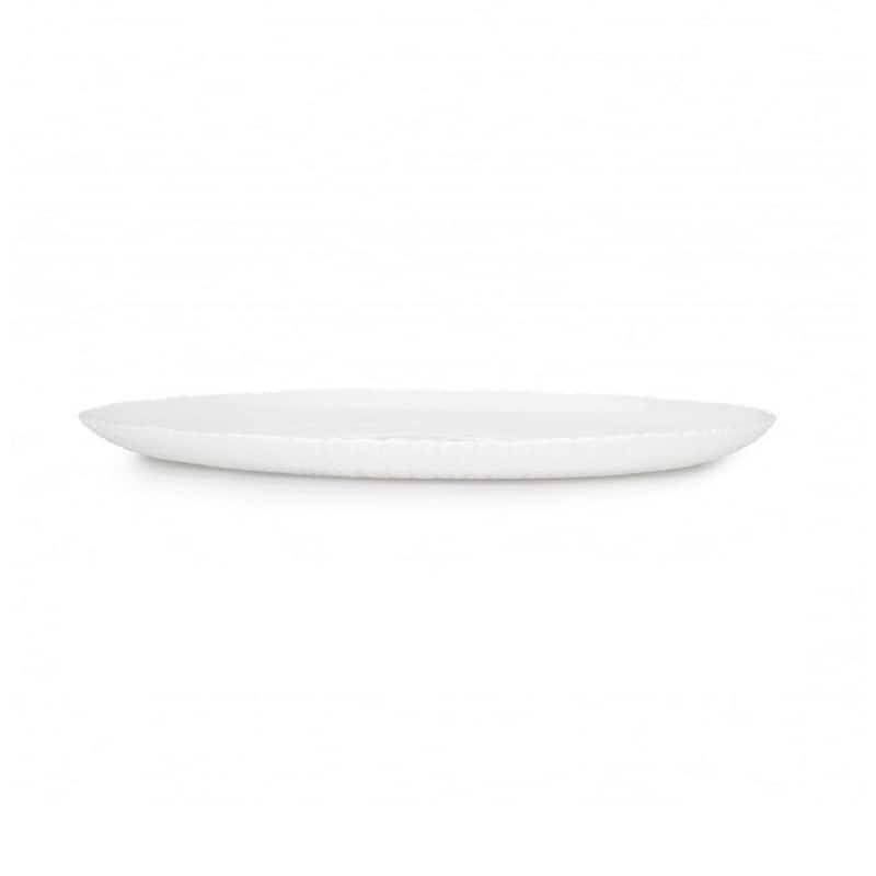 Luminarc Ammonite White Glass Dinnerware Set of 19 for 6