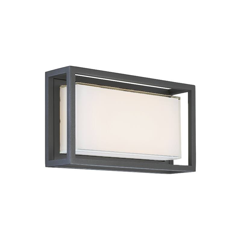 Framed 8in LED Indoor or Outdoor Wall Light 3000K - Bronze - 14-inch