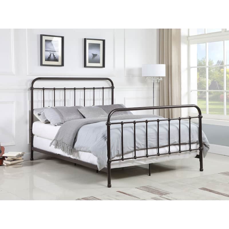 Livingston Metal Open Frame Bed Dark Bronze