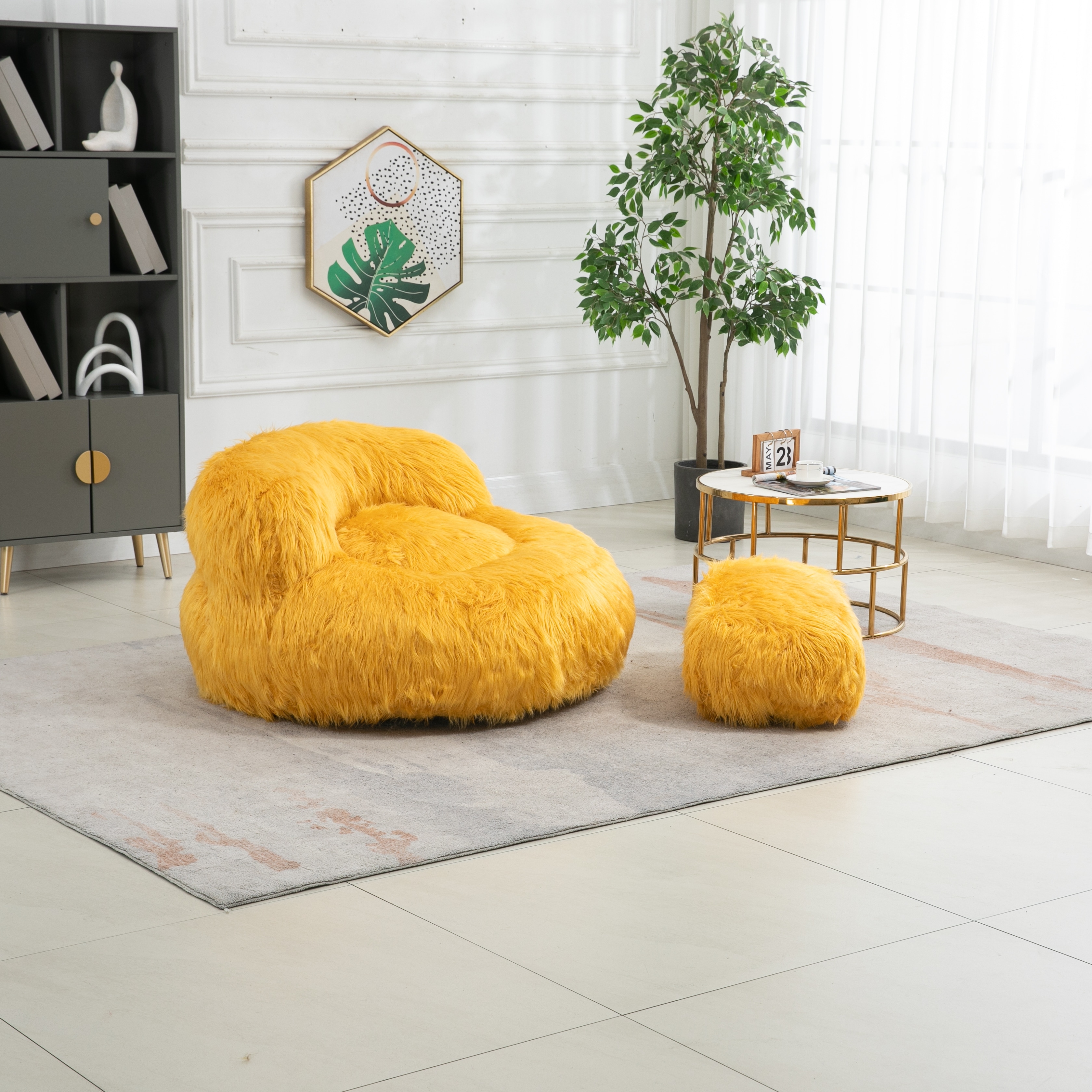 Papasan Chair With Ottoman