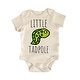 preview thumbnail 1 of 4, Tadpole Frog Toad - Baby Bodysuit 0-3M - Blue