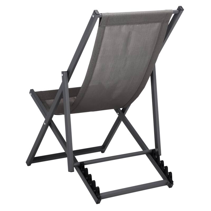 SAFAVIEH Outdoor Malaya Set of 2 Sling Chairs - 36" W x 22" D x 30" H - 36Wx22Dx30H