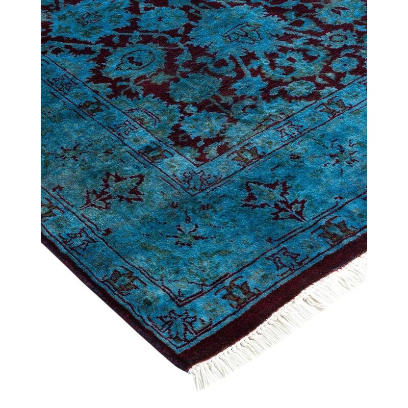 Fine Vibrance, One-of-a-Kind Hand-Knotted Area Rug - Red, 4' 2" x 6' 1" - 4' 2" x 6' 1"