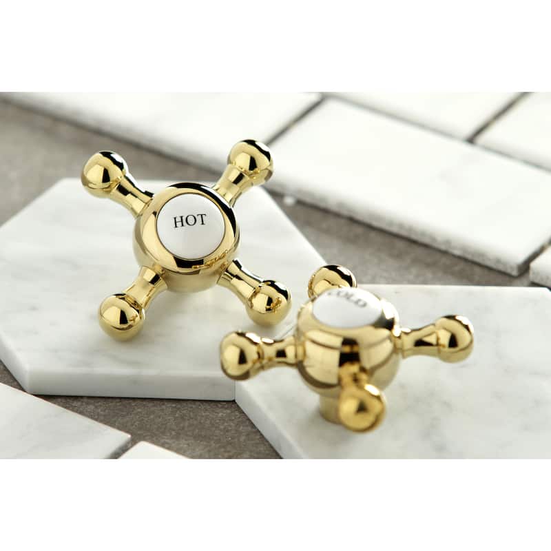 Kingston Brass Metropolitan Two-Handle 3-Hole Wall Mount Bathroom Faucet