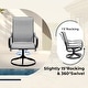 preview thumbnail 6 of 11, MAISON ARTS 5 Piece Patio Dining Set,4 Sling Dining Swivel Chairs and 37" Square Metal Table with 1.57" Umbrella Hole