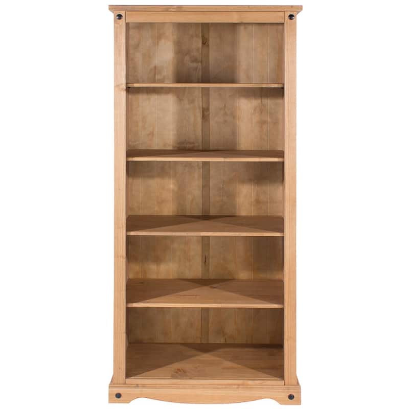 Wood Bookcase 5 Shelf Corona Collection | Furniture Dash