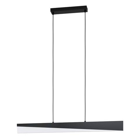Isidro - Pendant - Integrated LED - Structured Black Finish - White Acrylic Shade