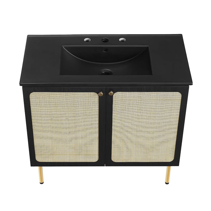 Chaucer Bathroom Vanity with Black Basin Included