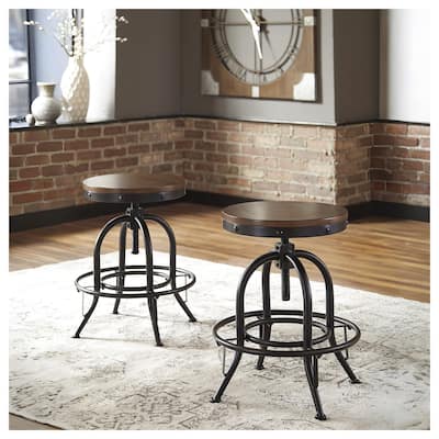 Signature Design by Ashley Lier Swivel Counter Height Stool (Set of 2)