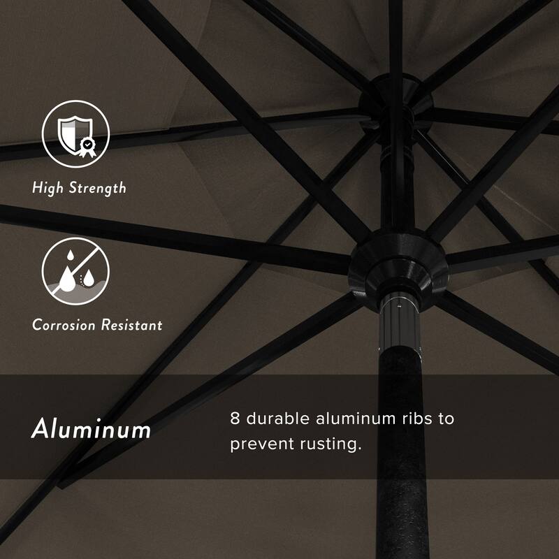 California Umbrella 11-Foot Round Aluminum, Crank Open Collar Tilt Patio Umbrella, Sunbrella Fabric