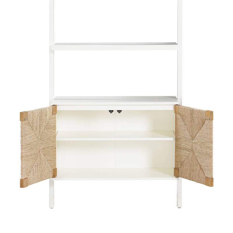 Nathan James Theo Open Shelf Industrial Bookcase with Drawers or Cabinets