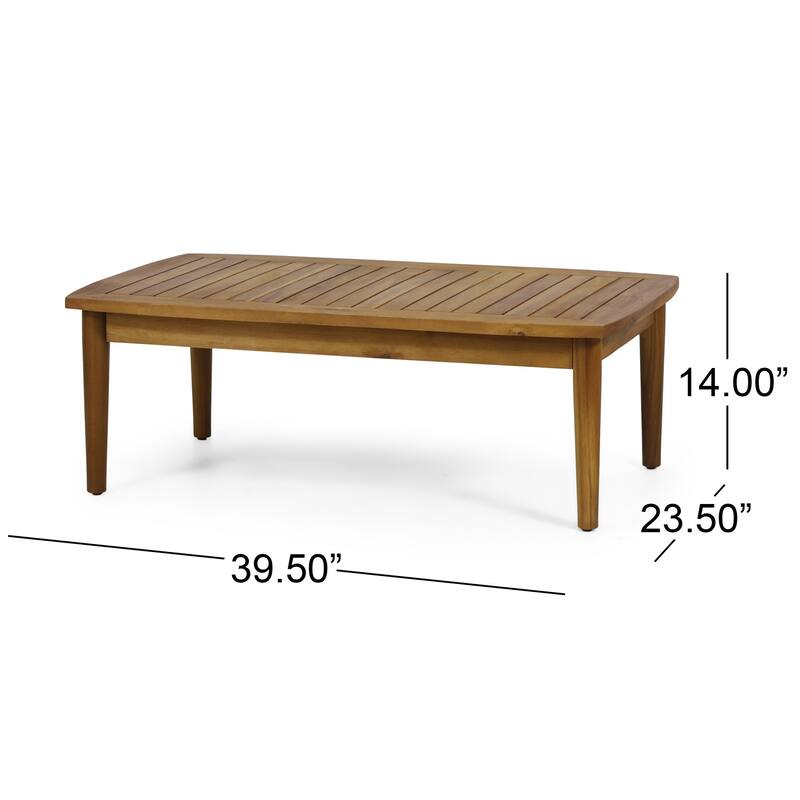 Outdoor Wood Frame Conversation Sofa Set of 2