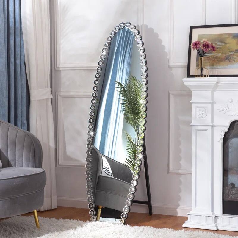 Crystal Full Length Mirror with Stand