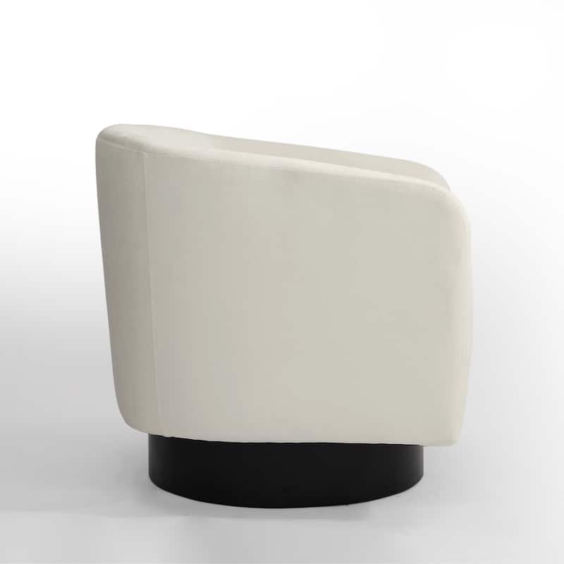 UIXE 360° Swivel Barrel Accent Chair Velvet Armchair For Living Room