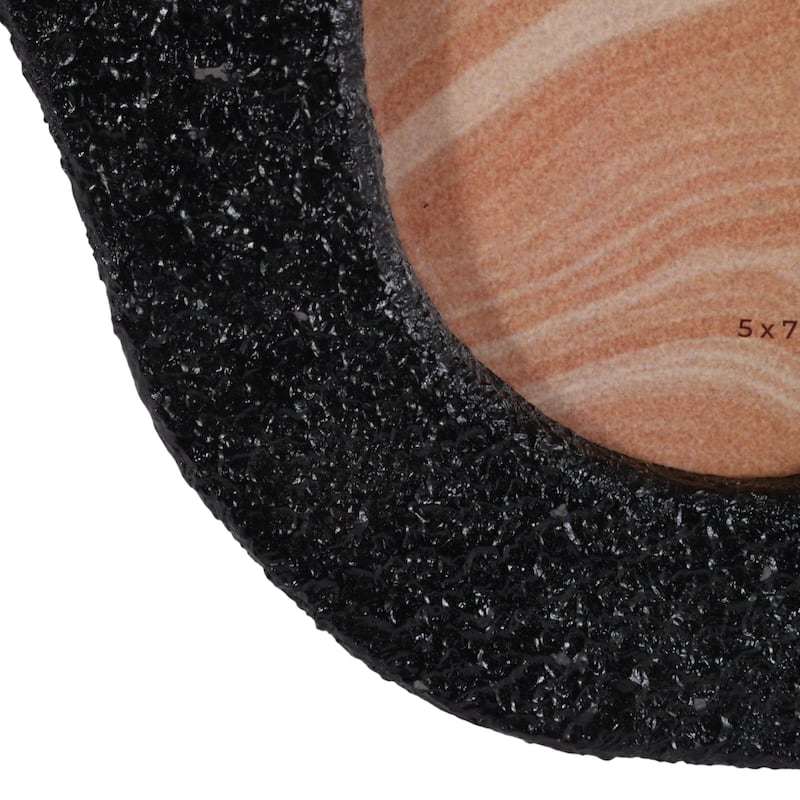 Wood Glass Frame Oval Mirror for Home Office Casual Decor - 10" Black