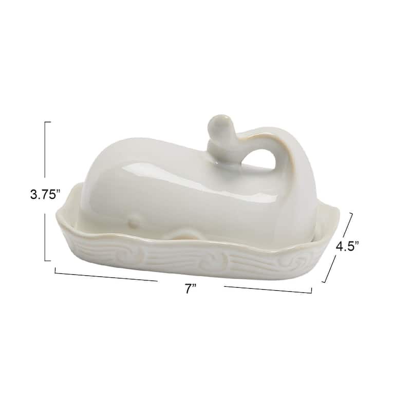 Whale Shaped Butter Dish with Lid