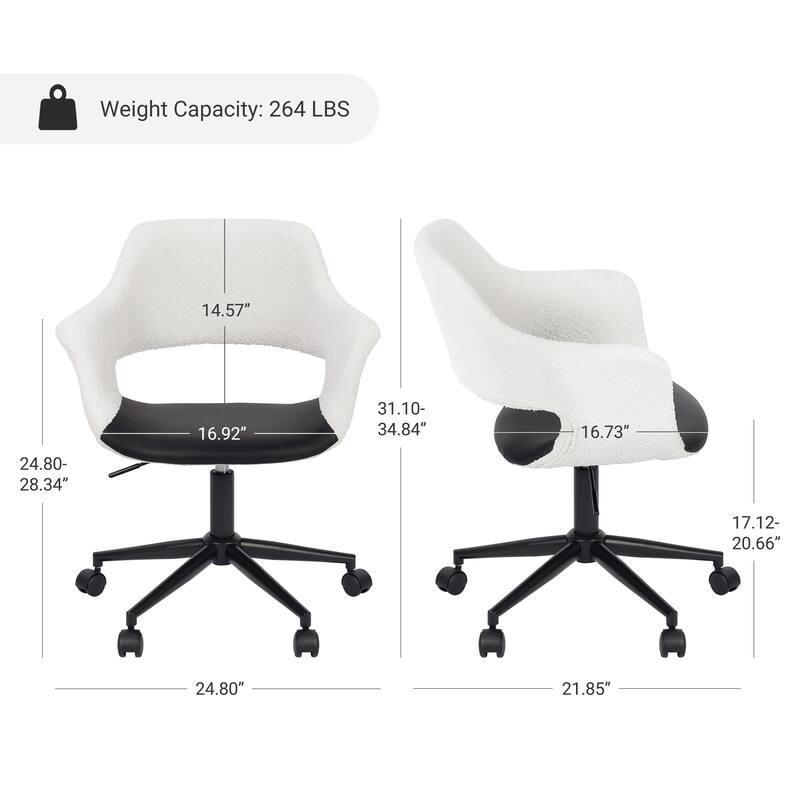 Art Leon Adjustable and Swivel Home Office Desk Chair