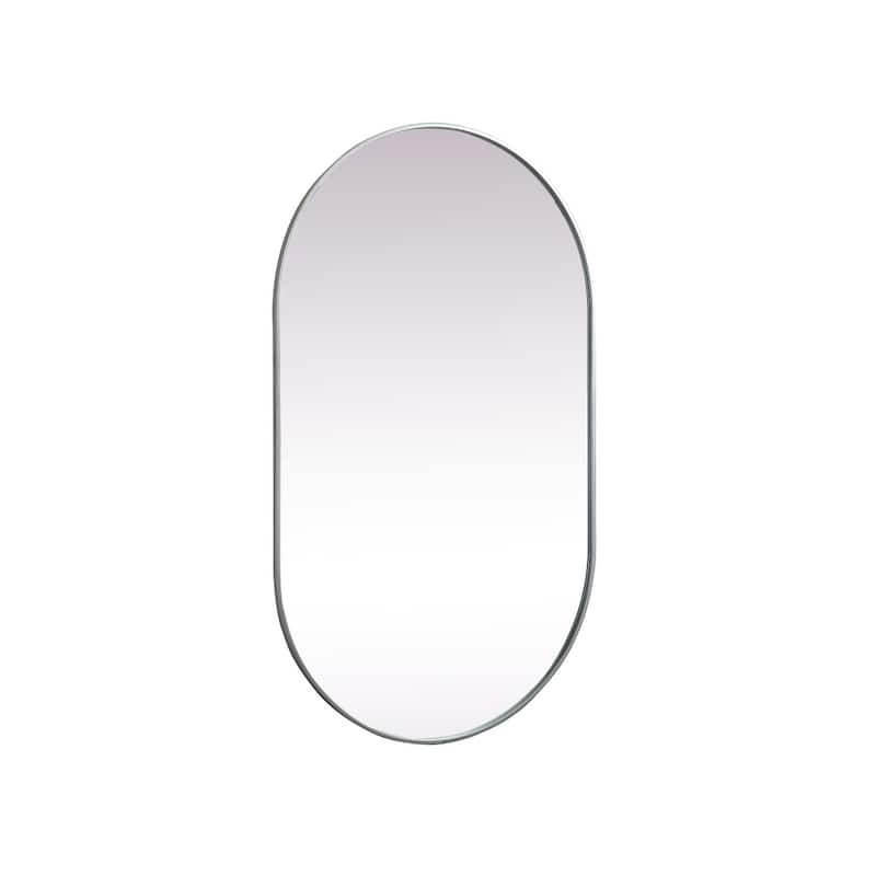 Indigo Home Metal Frame Oval Mirror 36x60 Inch