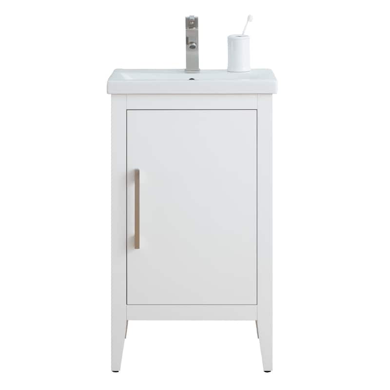 Vanity Art 20" or 24" or 30" Single Sink Bathroom Vanity Cabinet with Ceramic Top