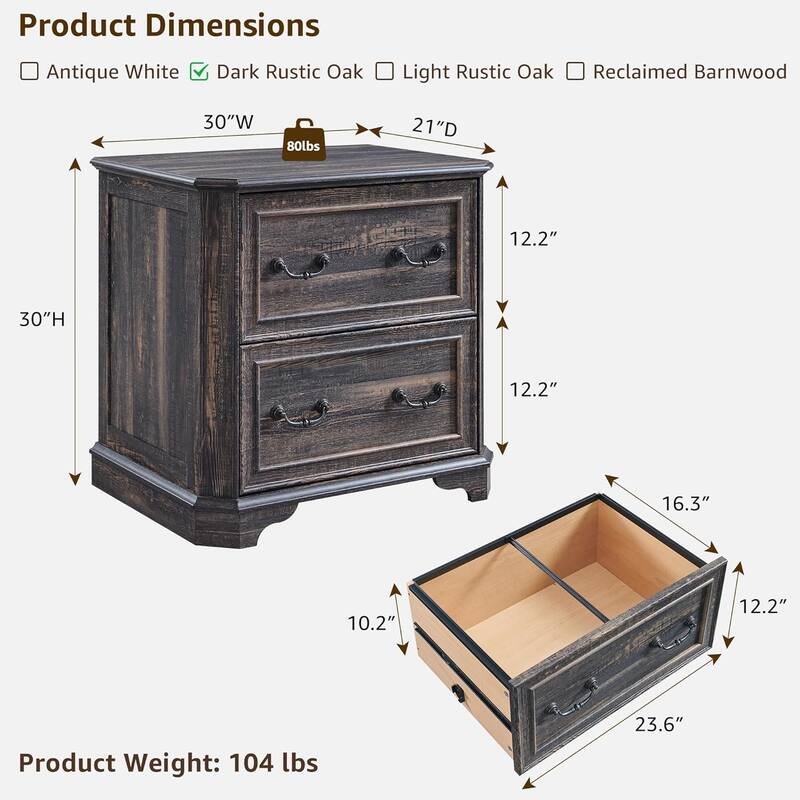 Farmhouse File Cabinet, Wood Filing Cabinets, Office Storage Cabinet