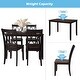 preview thumbnail 5 of 17, Clihome 5-Pcs Wood Home Kitchen Dining Table Set
