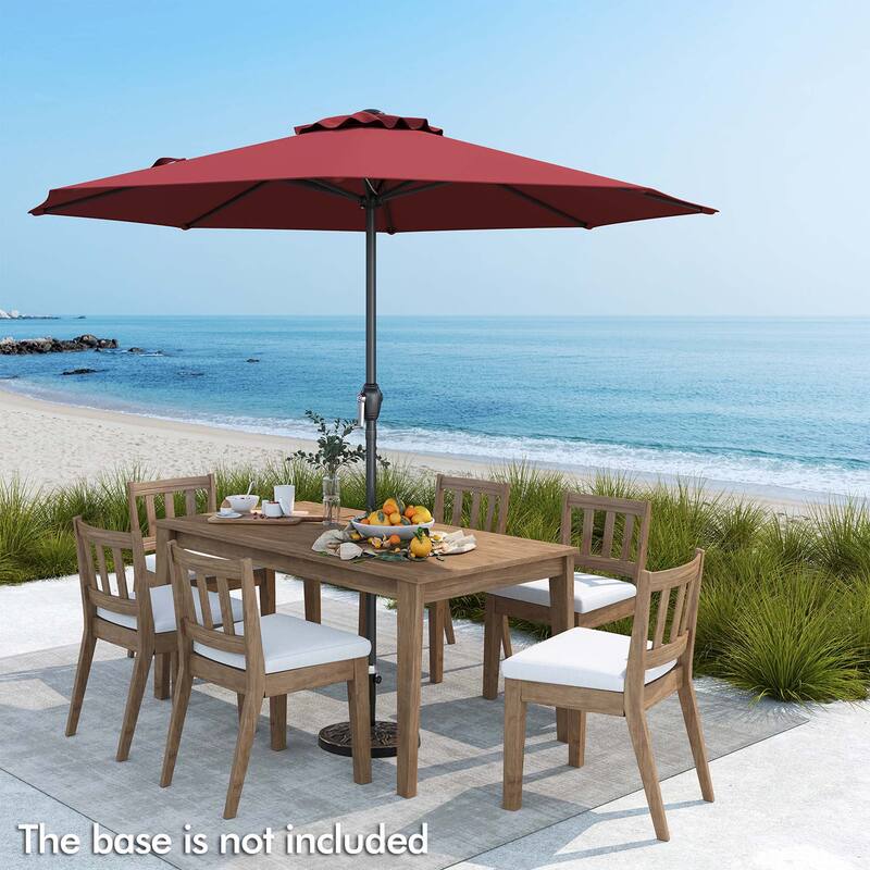 Gymax Outdoor Patio Umbrella Modern Table Umbrella w/8 Heavy Duty Ribs