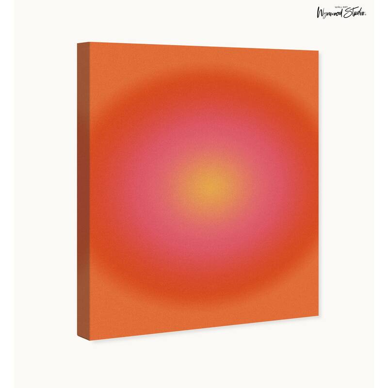 Wynwood Studio Canvas Abstract Citric Eclipse Orange Modern & Contemporary Wall Art Canvas Print
