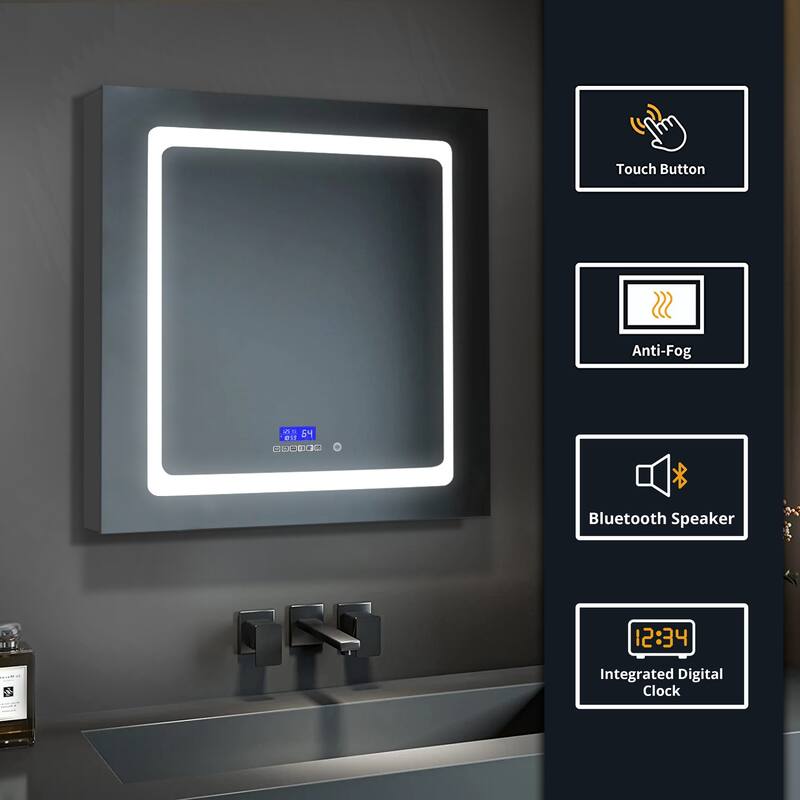 Bracciano 30" Surface-Mount LED Mirror Medicine Cabinet with Defogger