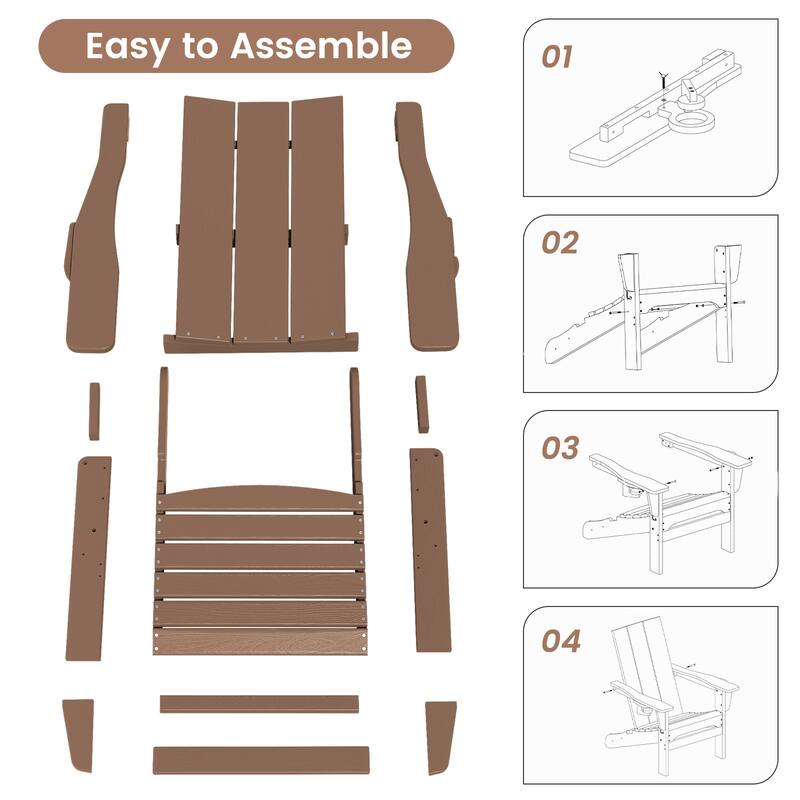 Foldable HDPE Modern Chair with Dual Cup Holders