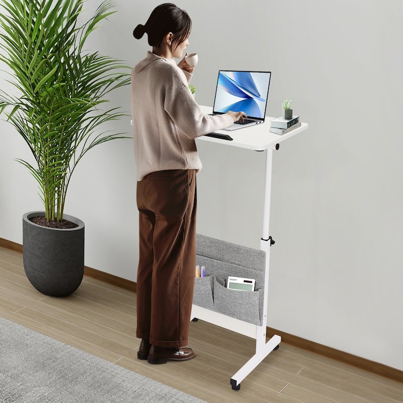 Adjustable Height Standing Desk Rolling Laptop Desk