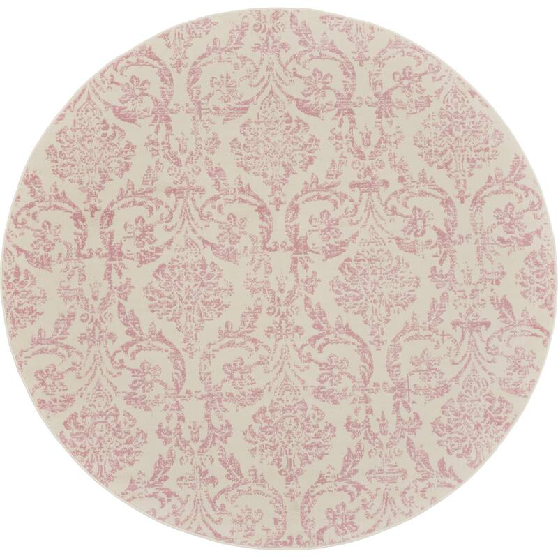 Nourison Jubilant Vintage Farmhouse Damask Area Rug