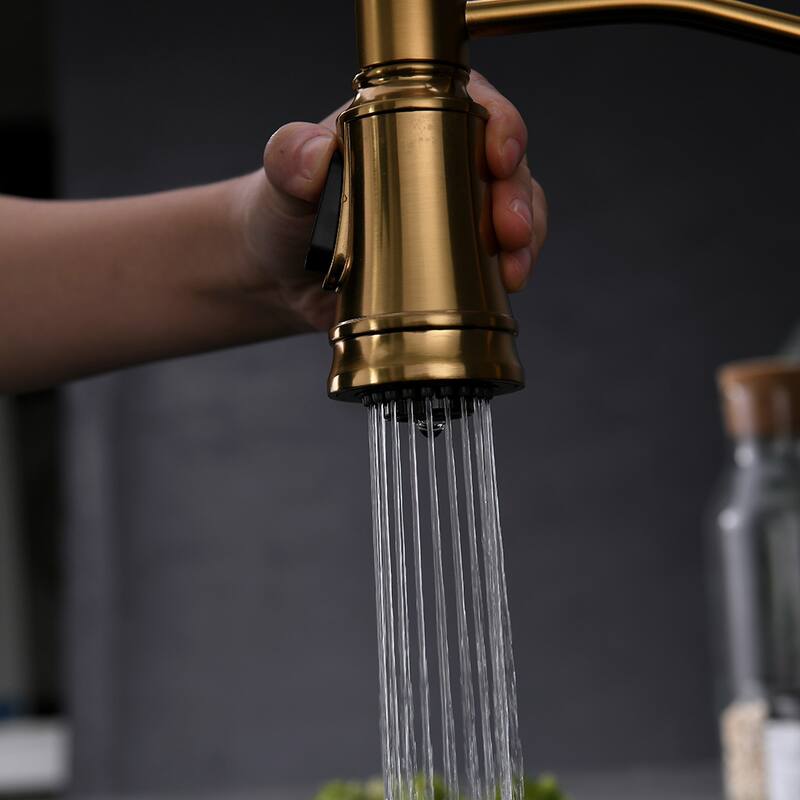 Single-Handle Touchless Pull Down Kitchen Faucet with Two Functions